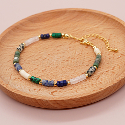 Heishi-Perlenarmbänder aus natürlichen und synthetischen Steinen mit Endketten aus Edelstahl 304 für Damen&nbsp;YZ9262