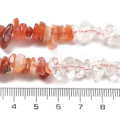 Stränge natürlicher Quarzkristall- und Karneolperlen&nbsp;G-L610-A29-01