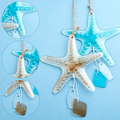 Décoration de pendentif en verre&nbsp;HJEW-WH0042-30