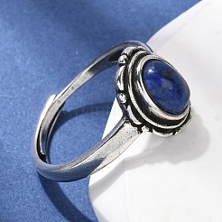 Lapis naturali anelli di barretta lazuli&nbsp;RJEW-A084-08AS-07