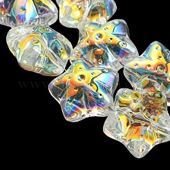 Fili di perle di vetro trasparente placcato colore ab&nbsp;EGLA-G037-07A-AB01