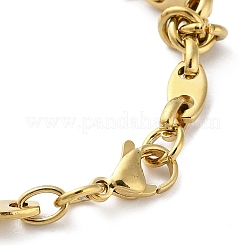 Bracciali a catena ovale in acciaio inossidabile 304 per donna&nbsp;BJEW-G712-09G