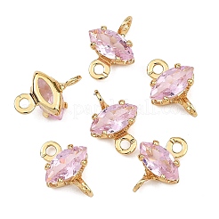 Breloques en laiton Shegrace serties de zirconiums cubiques en forme d'œil de cheval&nbsp;XGRQ2O431-436C-G