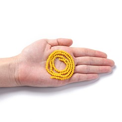 Chapelets de perles en rondelles facettées en verre&nbsp;GLAA-I033-3mm-M