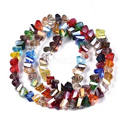 Chapelets de perles en verre électroplaqué&nbsp;X-EGLA-N002-06L