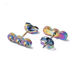 Ionenplattierung (IP) 304 Edelstahl Ohrstecker Zubehörse&nbsp;STAS-F286-08MC