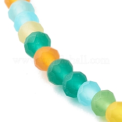 Bracelets extensibles perles à facettes en verre&nbsp;BJEW-JB06534