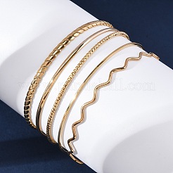5 Armreif-Set aus 304 Edelstahl für Damen&nbsp;LS-BJEW-S162-01C-G