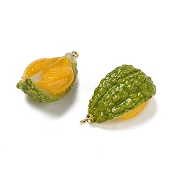 Pendenti in resina opaca a forma di frutta&nbsp;RESI-D312-07E-G