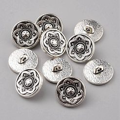 1-Loch-Schaftknöpfe aus Aluminium&nbsp;BUTT-WH0020-22A