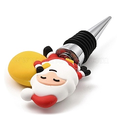 Tappi per bottiglie di vino in lega di alluminio e pvc a tema natalizio&nbsp;FIND-Q091-01F