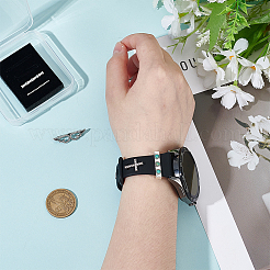 1 Stück kreuzförmige Zinklegierung mit Strass-Uhrenarmbandnieten&nbsp;FIND-AR0006-58