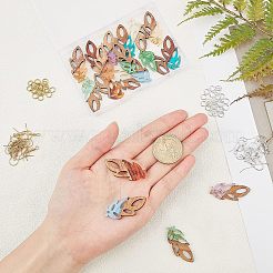 DIY-Set zur Herstellung von baumelnden Ohrringen mit Blättern&nbsp;DIY-OC0006-29