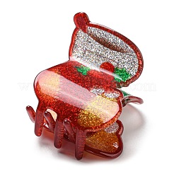 Pinces à cheveux en acrylique à paillettes sur le thème de Noël&nbsp;LS-PHAR-R179-06