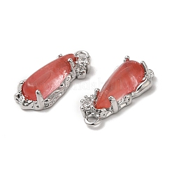 Pendentifs avec zircon cubiques à micro-pavés en laiton&nbsp;KK-C028-12P-05