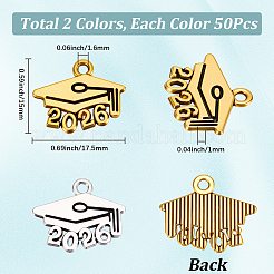 100 pz 2 colori stagione di laurea stile tibetano pendente in lega di zinco&nbsp;FIND-SP0005-23