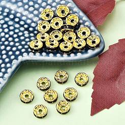 Séparateurs perles en laiton avec strass&nbsp;RSB038NF-04G