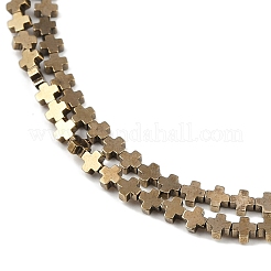 Fili di perline di ematite sintetica non magnetica elettrolitica&nbsp;G-J211-A03-01