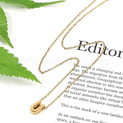 Collares colgantes de acero inoxidable 304 con revestimiento iónico (IP)&nbsp;NJEW-R050-01G-21