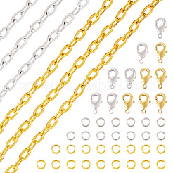DIY-Sets zur Herstellung von Halsketten/Armbändern aus Eisenkabelketten&nbsp;DIY-TA0011-77