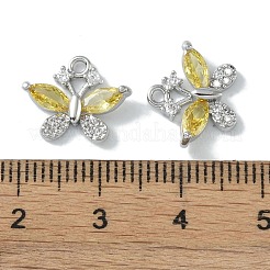 Messing micro pave klar zirkonia charme&nbsp;KK-H482-09P-02
