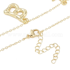 Boho Sommer Strand Stil 18K vergoldet Muschelform Initial Anhänger Halsketten&nbsp;IL8059-2