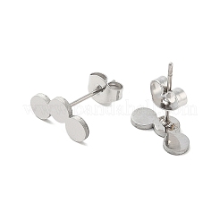 Orecchini a bottone in acciaio inossidabile 304 anti-ossidazione&nbsp;EJEW-K285-04P