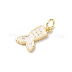 Emaille-Anhänger aus Messing mit Gestellbeschichtung&nbsp;KK-Z056-48G-03