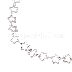Messing-Armbänder mit Sterngliederkette&nbsp;BJEW-JB12643