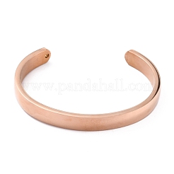 Bracelets manchettes en acier inoxydable 304 avec placage ionique (IP)&nbsp;STAS-C023-02