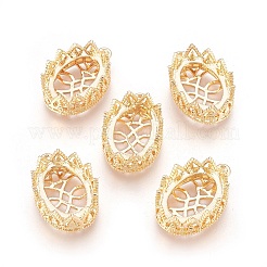 Bronce colgantes ovales cabochon bases&nbsp;LS-KK-J228-07G