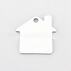 Portachiavi in mdf bianco a sublimazione bifacciale&nbsp;ZXFQ-PW0001-055