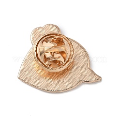 Épingles en émail représentant des abeilles avec des feuilles&nbsp;JEWB-B029-02D