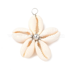 Pendentifs en coquillages de cauris mélangés naturels&nbsp;PALLOY-JF03859-02