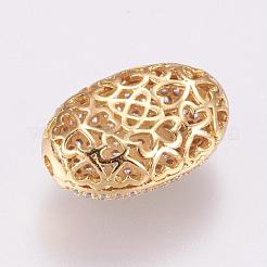 Abalorios de latón con pavé de circonitas&nbsp;KK-P116-21