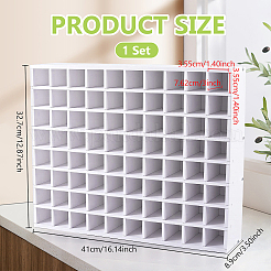 80 Gitter PVC Holz Pigment Organizer Halter Erhöhungs-Displayständer&nbsp;AJEW-WH0410-61
