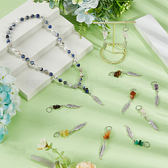 40 pièces 10 styles de gros pendentifs en pierres précieuses naturelles&nbsp;PALLOY-FH00058