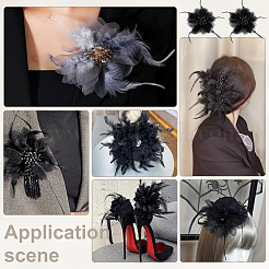 Accessori ornamentali in piume&nbsp;FIND-WH0367-90