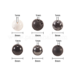 120 stücke 6 stil natürliche und synthetische edelstein runde perlen sets&nbsp;G-CJ0001-46