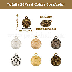 36 pz 6 ciondoli in lega di colori&nbsp;FIND-CW0001-19