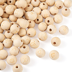 120 Stück 12 Stile unbehandelte europäische Naturholzperlen&nbsp;WOOD-CD0001-09
