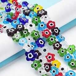 Millefiori a mano fili di perline di vetro&nbsp;LAMP-J035-10mm-57