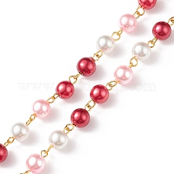 Catena di perle di vetro fatta a mano&nbsp;AJEW-JB01134-05