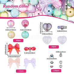 Kit fai da te di perline a forma di fiocco a forma di cuore rotondo&nbsp;DIY-BM0001-36