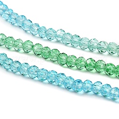 Brins de perles de verre peints transparents&nbsp;LS-DGLA-A034-T1mm-A17
