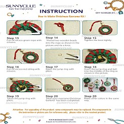 Weihnachtsmotiv DIY-Baumwollfäden Anhänger Dekoration Herstellungssets&nbsp;DIY-SC0028-31