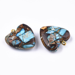 Pendentifs assemblés en bronzite et jaspe impérial&nbsp;X-G-T111-04E