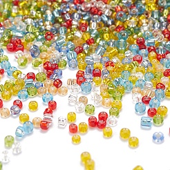 7 Farben Glas runde Saatperlen&nbsp;SEED-YW0001-24A-01
