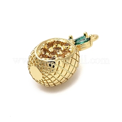 Pendentifs avec zircon cubiques à micro-pavés en laiton&nbsp;KK-L229-001G-04