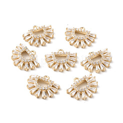Charms in ottone zirconi a pavé di ottone&nbsp;KK-G462-02KCG